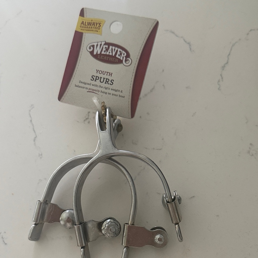 Weaver Youth Spurs - Silver Metal